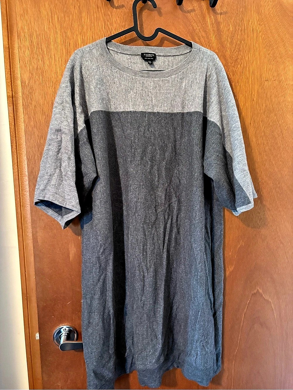 Talbots Color Block Wool Midi Dress